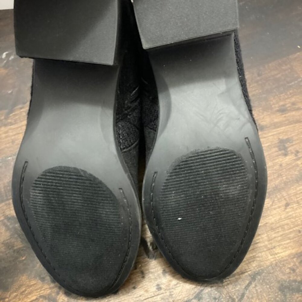 Cloudwalkers Black Knit/Suede Ankle Boot Xra Wide Width NWT - Picture 4 of 5